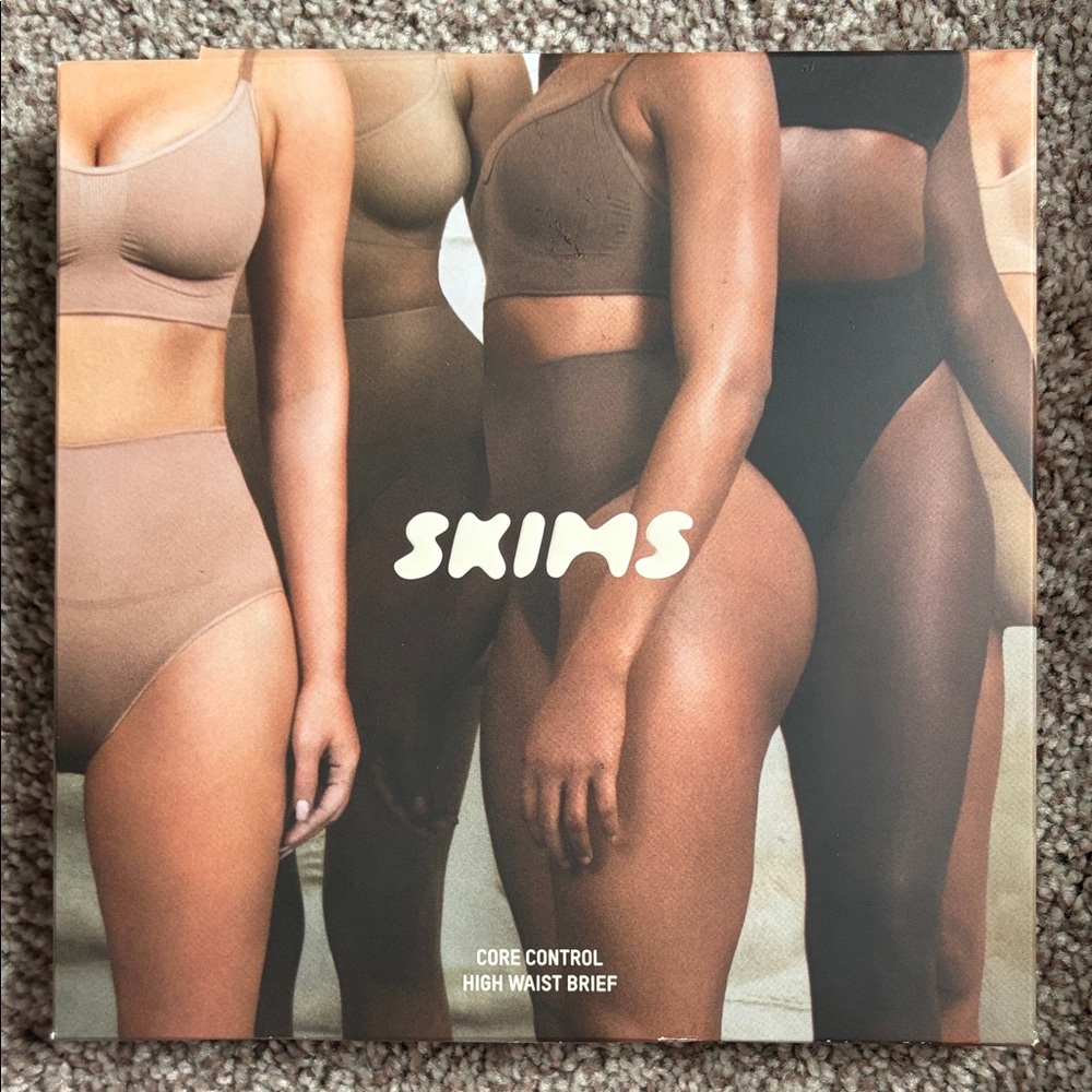 NWT SKIMS High Waist Briefs in Black (onyx)